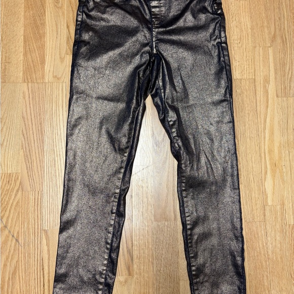 Metallic Rose Gold/Blue Jean Jeggings Juicy Couture Leggings size 10 Y2K - Picture 1 of 3